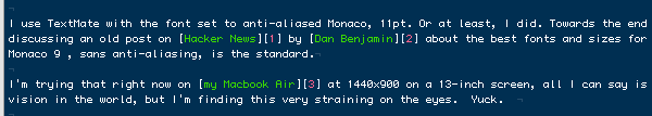 programming font sizes